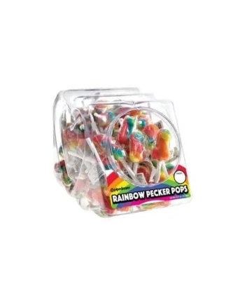 Rainbow Pecker Pops - 72 Count Fishbowl