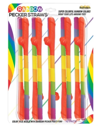 Rainbow Pecker Straws
