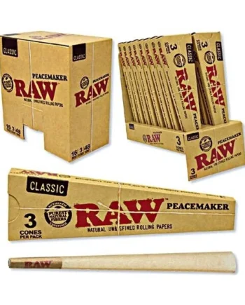 Raw Peacemaker Cone 3pk 16CT/ Display
