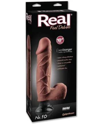 Real Feel Deluxe No. 10 10" Vibe Waterproof - Brown