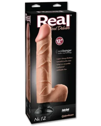 Real Feel Deluxe No. 12 12″ Vibe Waterproof – Mutli-speed Flesh