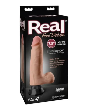 Real Feel Deluxe No. 4 7.5″ Vibe Waterproof – Flesh
