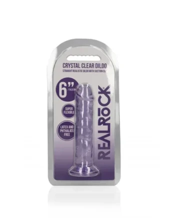 Real Rock 6″ Realistic Dildo No Balls -Purple