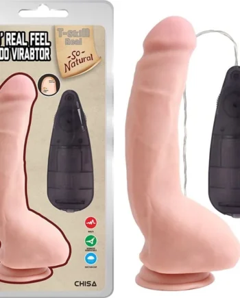 Real Vibrator - T-Skin Real - 9.9' Real Feel Dildo Virabtor