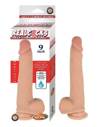 REALCOCKS SELF LUBRICATING 9IN FLESH
