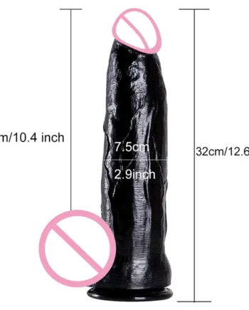 Realistic Black Dildo Butt Plug - Huge Silicone Anal Dildo Suction Cup Sex Toys
