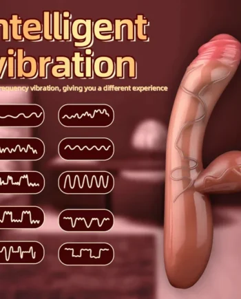 Realistic Dildo Vibrator Anal Butt Plug - Vibrating Double End Dildos Female Masturbation Sex Toys