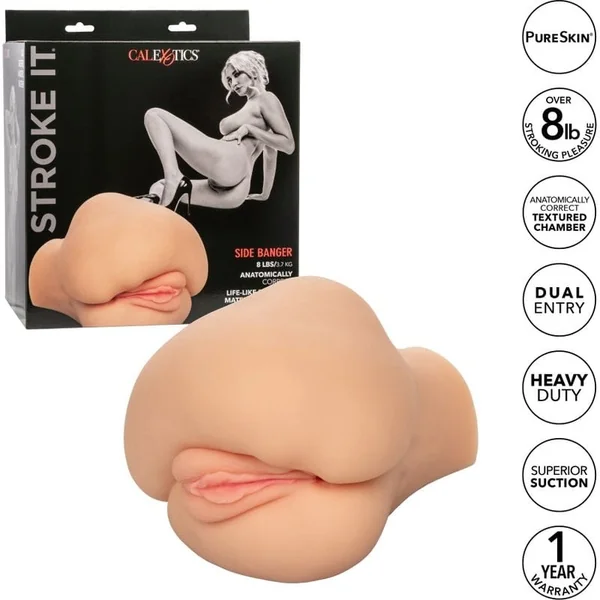 Realistic Masturbator - CalExotics - Stroke It Side Banger Pussy & Ass