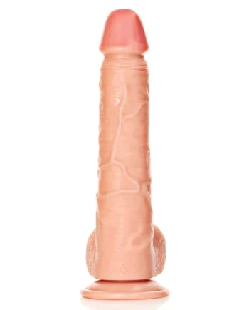 RealRock 12" Straight Realistic Dildo With Balls & Suction Cup
