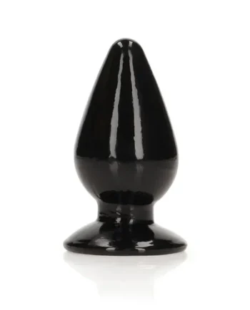 RealRock Crystal Clear 3.5 in. Anal Plug Black