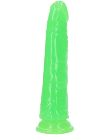 RealRock Glow In The Dark 6 Inch Slim Dildo in Green