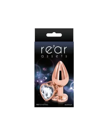 Rear Assets Aluminum Anal Plug Medium Heart Gem by NS Novelties
