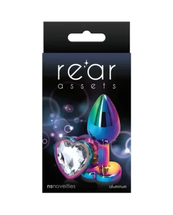 Rear Assets Metal Heart Plug Small Multicolor/Clear