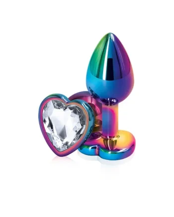 Rear Assets - Multicolor Heart - Small - Clear