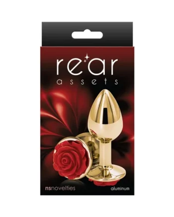 Rear Assets Rose Anal Plug Small Red
