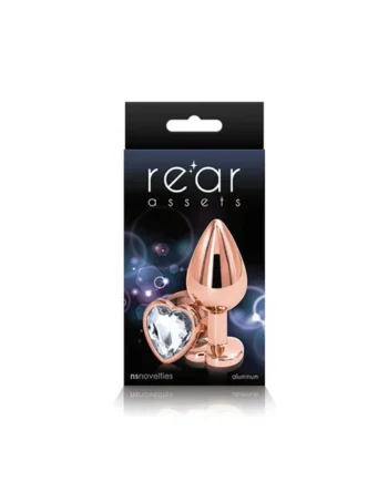 Rear Assets - Rose Gold Heart - Medium - Clear
