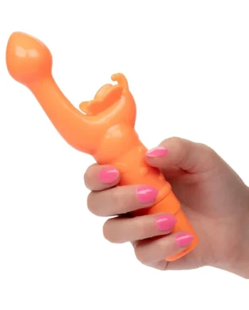 Rechargeable Butterfly Kiss Vibrating and Fluttering - Orange