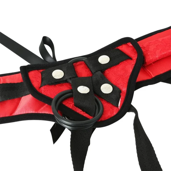 RED LACE CORSETTE STRAP ON