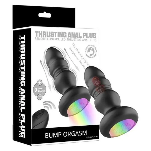 Remote Anal Vibrator - Secwell - Thrusting Anal Plug Remote Control Led