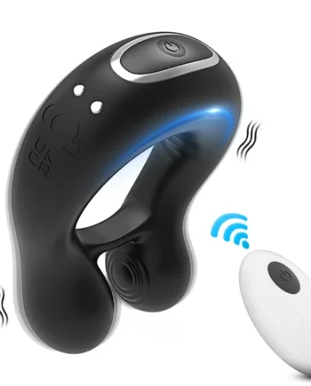 Remote Control Cock Ring for Men Ejaculation Delay Double Motors Powerful Vibrating Penis Ring