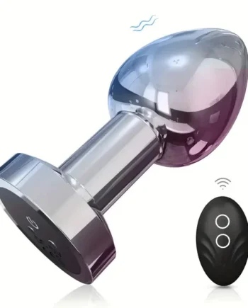 Remote-Controlled Vibrating Metal Anal Plug Couples Flirting Adult Sex Toy