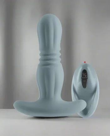 Renegade Gemini Thrusting Anal Plug with Remote - Gray