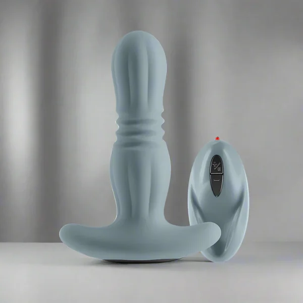 Renegade Gemini Thrusting Anal Plug with Remote - Gray