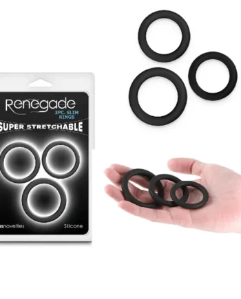 Renegade Slim Rings 3pc Black Men Penis Ring
