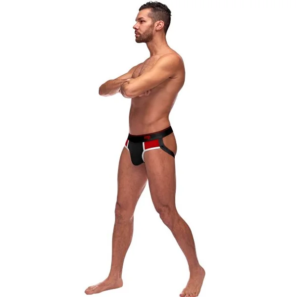 RETRO SPORT PANEL JOCK BLACK/ RED S/M