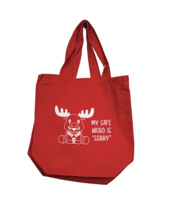 Reusable Totes – *Limited Canadian Edition* – My Safe Word is “Sorry” – Red
