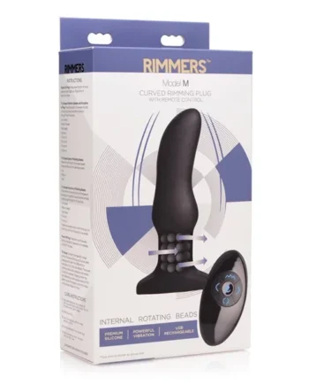 Rimmers Model M Curved Rimming Plug with Remote Control