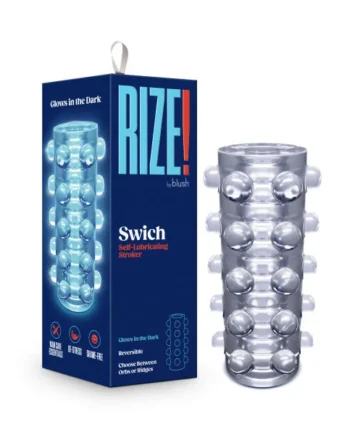 Rize Swich Glow in the Dark Self Lubricating Stroker Clear