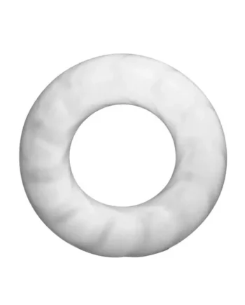 Rock Solid Fat Tire Silicone Cock Ring – White