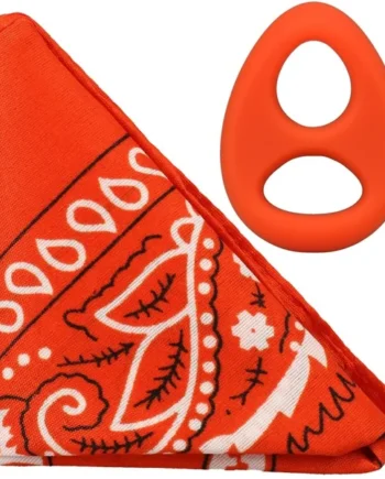 Rock Solid The Code Silicone Cock Ring with Bandana Red Black