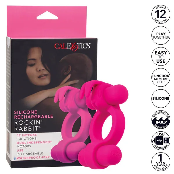 Rocking Rabbit® Rechargeable Vibrating Cock Ring by Cal Exotics