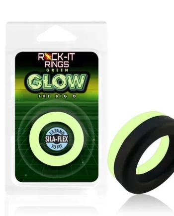 Rock-it Rings GLOW The Big O C-Ring - Glows in the Dark! - Green/Black