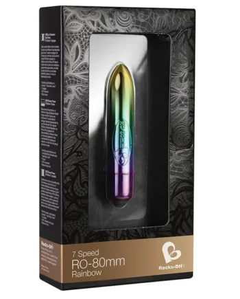 Rocks-Off RO-80mm 7 Speed Bullet-Rainbow