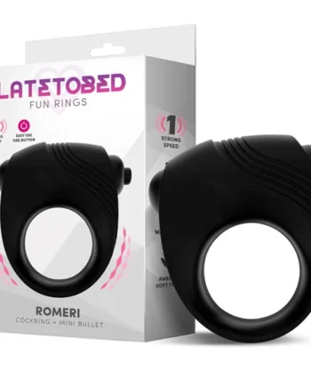 Romeri Ring + Vibrating Bullet Silicone Black
