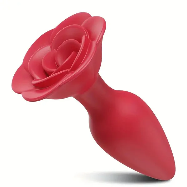 Rose Anal Plug Silicone Adult Sex Toy For Women Men Anus Orgasm