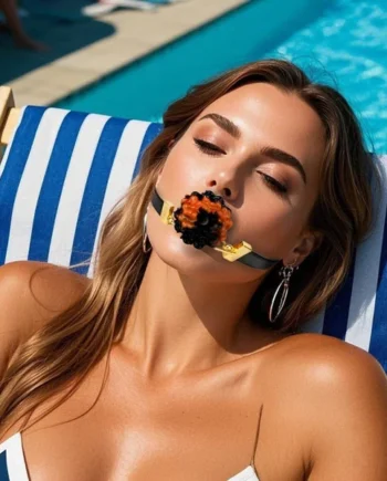 Rose Charming Mouth Gag Oral Sex Toys - Extreme Restraints Female Erotic Kinky Sexuality