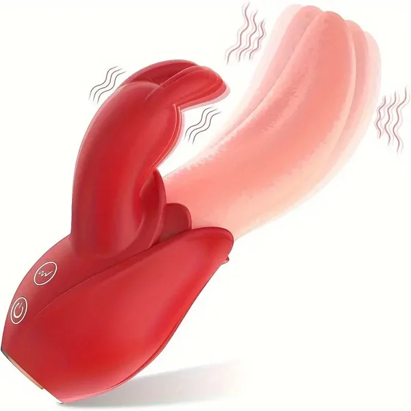 Rose Clitoral Stimulator Rabbit Tongue Licking Vibration Sex Toy