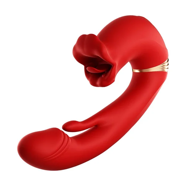 Rose Mucher Lip Biting & Swing Clitoral G Spot Vibrator for Women