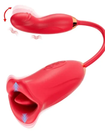 Rose Muncher Powerful Sucking Vibrator Dildo Women's Tongue Licking