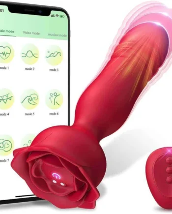 Rose Toy App-Controlled Thrusting Anal Vibrator