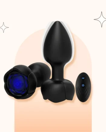 Rose Vibrating Light Up Led Butt Plugs