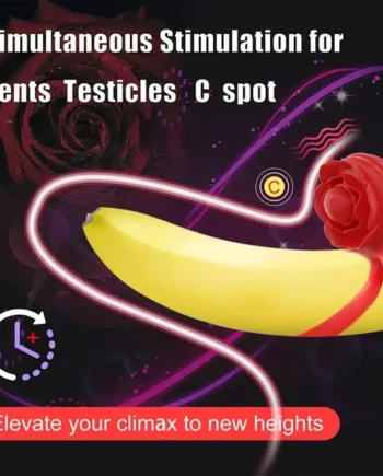 Rose Vibrating Penis Ring 10 Levels Intensity App Control Rose Toy