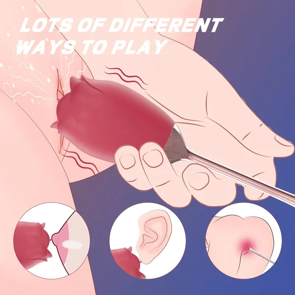 Rose-Shaped Sucking and Vibrating Magic Wand – Stimulating Female Sensitive Zones