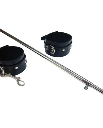 Rouge Adjustable Steel Leg Spreader Bar with Leather Cuffs