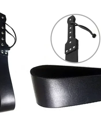 Rouge Folded Leather Paddle Black