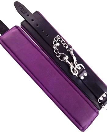 Rouge Garments Wrist Cuffs Padded Purple Trimmed